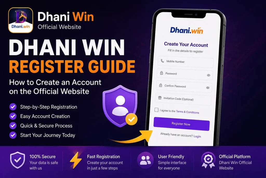 Dhani Win register guide official website account creation process